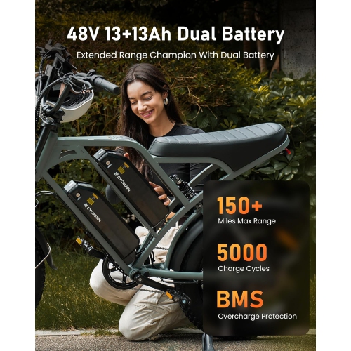 CYCROWN CycHunter Electric Bike for Adults - Black