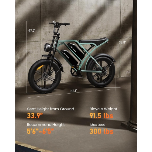 CYCROWN CycHunter Electric Bike for Adults - Black
