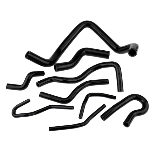 Image 1 of 10.. 9pcs Black Silicone Auto Radiator Hose Kit for Civic D15 D16 SOHC EG/EK 1992‑2000