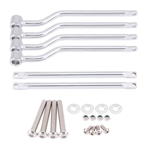 Image 1 of 10.. Motorcycle Saddlebag Support Bars Brackets Kit for Honda Suzuki Yamaha Kawasaki Silver