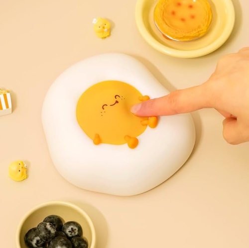 Fried Egg Cute Night Lights for Toddler, Kids, Baby, Nursery Warm Light Ambient Lamp for Snoothing, Sleeping Companion