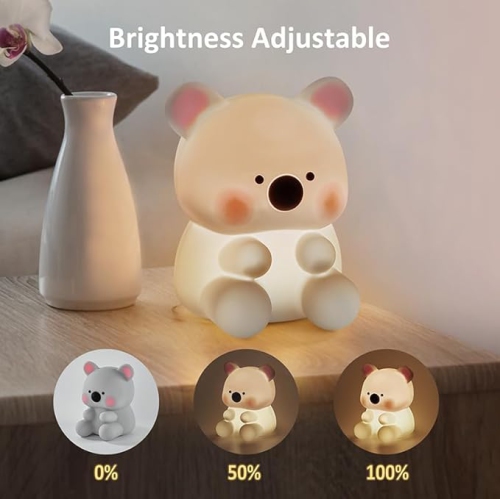 Toddler Night Light, Squishy Night Light for Kids with 2 Level Brightness and Timer, Baby Night Lights for Nursery, Rechargeable Touch Night Lamp