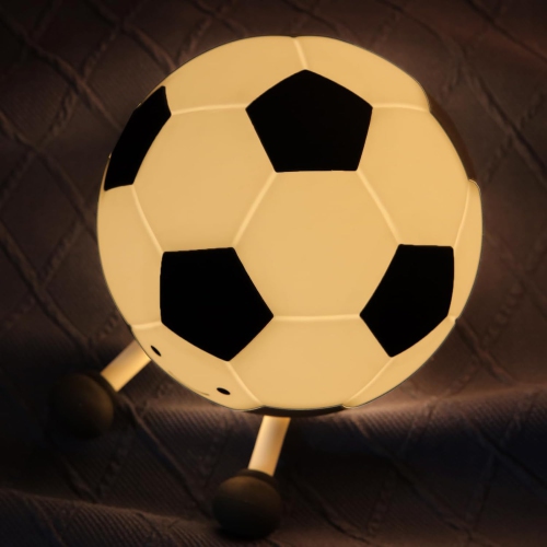 Veilleuse de soccer pour garçons Lampe lumineuse en silicone à intensité réglable pour décoration de chambre de garçon Cadeaux de Noël pour enfants