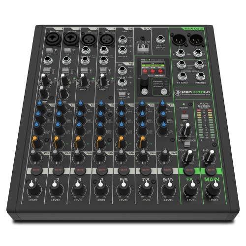 Mackie ProFX10 GO 10-Channel Battery Powered Mixer with Bluetooth