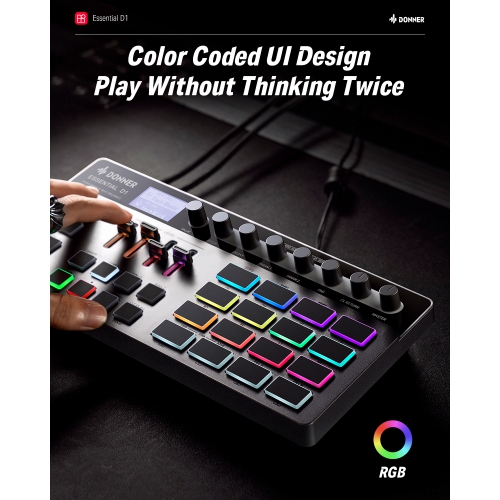 Open Box - Donner Essential D1 Performance Beat Machine Drum Machine