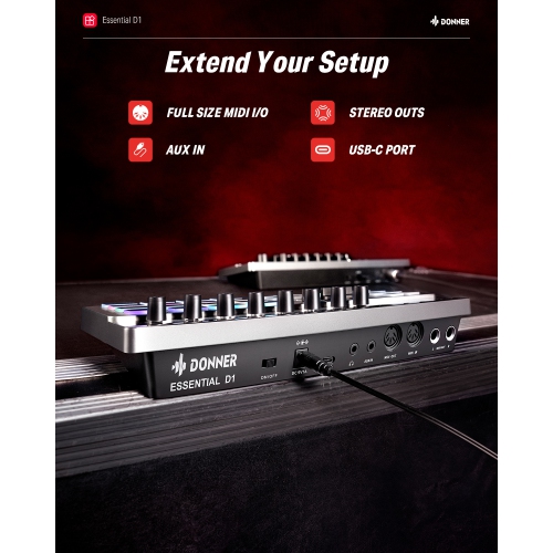 Open Box - Donner Essential D1 Performance Beat Machine Drum Machine