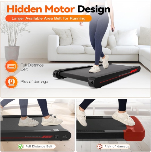 Sperax Walking Vibration Pad, 4 in 1 Treadmill, Walking Treadmill Pad for Home with Remote Control and APP