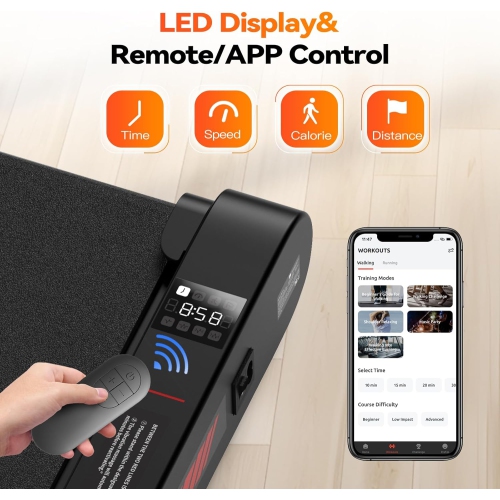 Sperax Walking Vibration Pad, 4 in 1 Treadmill, Walking Treadmill Pad for Home with Remote Control and APP