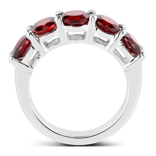 3.75 Carat Genuine Garnet .925 Sterling Silver Ring