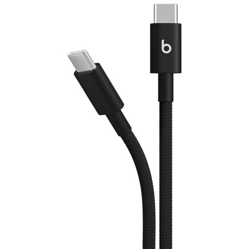 Beats By Dr. Dre 1.5m (4.9 ft.) USB-C to USB-C Woven Cable (MDGA4LL/A) - Bolt Black