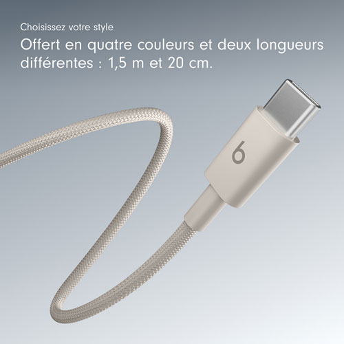 Câble tissé USB-C à USB-C de 1,5 m de Beats By Dr. Dre (MDGD4LL/A) - Gemme éclair