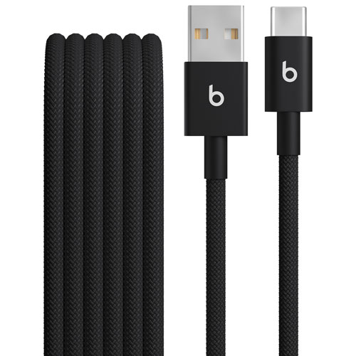 Câble tissé USB-A à USB-C de 1,5 m (4,9 pi) de Beats By Dr. Dre (MDGG4LL/A) - Noir éclair