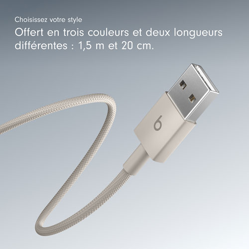 Câble tissé USB-A à USB-C de 1,5 m de Beats By Dr. Dre (MDGJ4LL/A) - Gemme éclair
