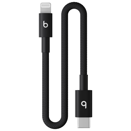Beats By Dr. Dre 0.2m USB-C to Lightning Woven Cable (MEQM4LL/A) - Bolt Black