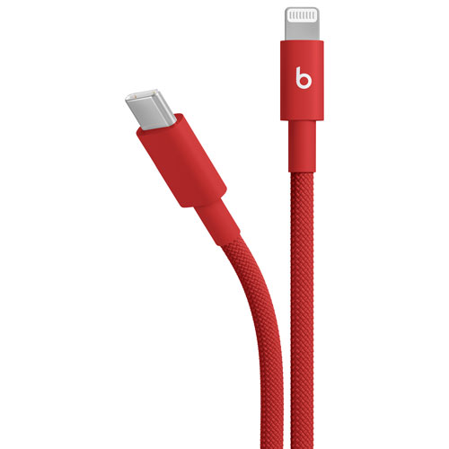 Câble tissé USB-C à Lightning de 1,5 m de Beats By Dr. Dre (MFEH4LL/A) - Rouge vif