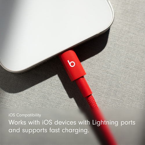 Câble tissé USB-C à Lightning de 1,5 m de Beats By Dr. Dre (MFEH4LL/A) - Rouge vif