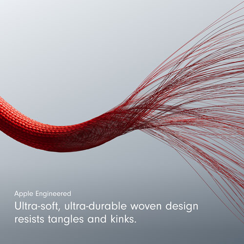 Câble tissé USB-C à Lightning de 1,5 m de Beats By Dr. Dre (MFEH4LL/A) - Rouge vif