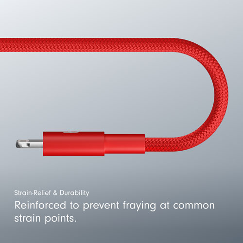 Câble tissé USB-C à Lightning de 1,5 m de Beats By Dr. Dre (MFEH4LL/A) - Rouge vif