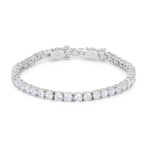 Tennis Bracelet with Shimmering Round CZ