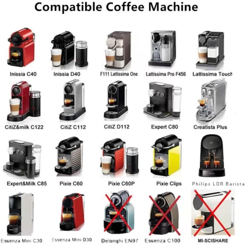 Triplot Reusable Capsules for Nespresso OriginalLine - 6pcs Refillable Coffee Pods,Stainless Steel Cups Compatible for Nespresso OriginalLine Machine