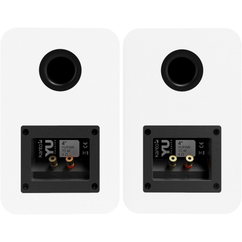 WiiM Amplifier & Kanto YUP4 4” Woofer, 120W Wireless Streaming Bookshelf Speaker System w/ 10 FT OFC 14 Gauge Speaker Wire