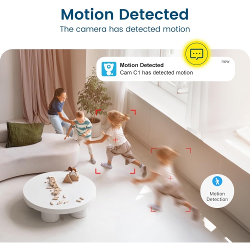 Little elf Camera 2 Pack, Litokam 2K Indoor Security Camera for Pet/Elder/Baby Monitor, Home Camera Human Motion Detection, Pet Camera with Night