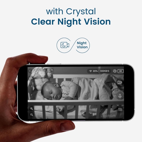 Little elf Camera 2 Pack, Litokam 2K Indoor Security Camera for Pet/Elder/Baby Monitor, Home Camera Human Motion Detection, Pet Camera with Night