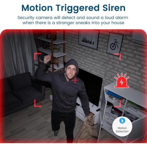 Little elf Camera 2 Pack, Litokam 2K Indoor Security Camera for Pet/Elder/Baby Monitor, Home Camera Human Motion Detection, Pet Camera with Night