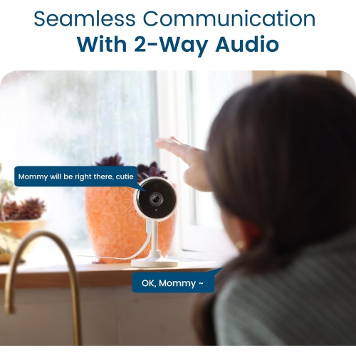 Little elf Camera 2 Pack, Litokam 2K Indoor Security Camera for Pet/Elder/Baby Monitor, Home Camera Human Motion Detection, Pet Camera with Night