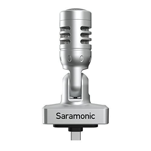 Saramonic Digital Stereo Microphone USB-C Connector for Android Devices and iPads with 3.5mm Headphone Out and Both Foam and Furry Windscreens