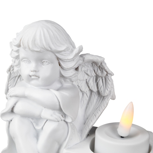 Cherub Angels Flameless Tealight Candle Holders - 5.5" - Set of 4