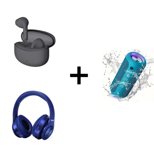 True Wireless Earbuds with AI Noise Cancelling, 26H Playtime, 40H Headphones, 24W Waterproof Speaker, BT 5.3, RGB Lights, 30H Playtime for Travel and