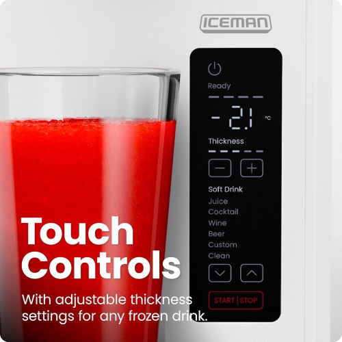 Chefman Slush-Ease 48 oz. Slushie Machine – Frozen Drink Maker with 5 Presets & Custom Option, Easy-Dispensing Lever for Slushies, Margaritas, and