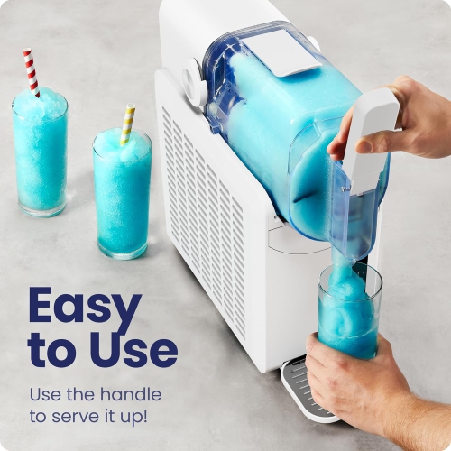 Chefman Slush-Ease 48 oz. Slushie Machine – Frozen Drink Maker with 5 Presets & Custom Option, Easy-Dispensing Lever for Slushies, Margaritas, and