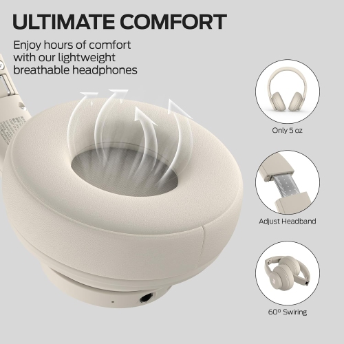 Monster Mission 100 Bluetooth Headphones, On Ear Headphones with Immersive Bass, Crystal Clear Call, 40H Playtime, Bluetooth 5.4, Comfortable Fit -