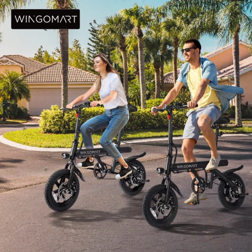 Electric Bike for Adults 16" Battery Range up to 50km with 350W Motor | Folding Electric Bicycle ,Commuter City E-Bike | E-bike w/ 32kmh SPEED |