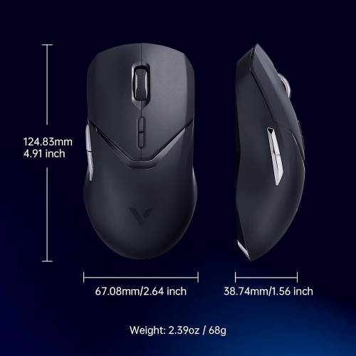 Souris de jeu sans fil VT9Pro de RAPOO – Souris de jeu à capteur PAW 3398, 26000 ppp, performance de qualité eSports, temps de réponse