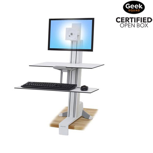 Open Box - Ergotron WorkFit-S 24" Fixed Sit-Stand Workstation with Worksurface+ (33-350-211)
