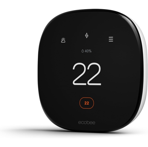 Image 1 de 5.. Boîte ouverte - Thermostat intelligent Wi-Fi amélioré d'ecobee - Noir