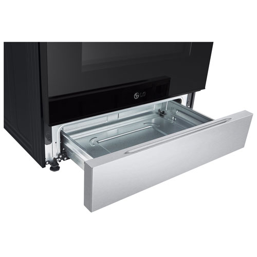 Cuisinière électrique encastrable avec ventilateur à convection et friture à air chaud 6,3 pi³ 30 po de LG (LSEL6332FC) - Inox