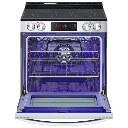Cuisinière électrique encastrable avec ventilateur à convection et friture à air chaud 6,3 pi³ 30 po de LG (LSEL6332FC) - Inox