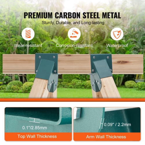 VEVOR A-Frame Middle Swing Set Brackets, Heavy Duty Carbon Steel Swing Set with Mounting Hardware, DIY Swing Set Bracket Swing Set Kit for 4x4 Legs &