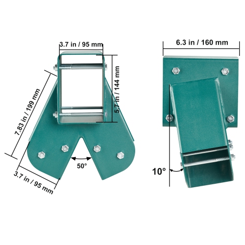 VEVOR A-Frame Middle Swing Set Brackets, Heavy Duty Carbon Steel Swing Set with Mounting Hardware, DIY Swing Set Bracket Swing Set Kit for 4x4 Legs &