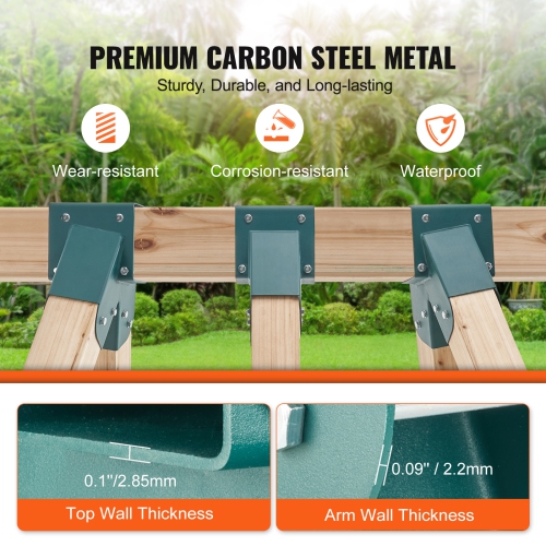 VEVOR A-Frame Middle Swing Set Brackets, Heavy Duty Carbon Steel Swing Set with Mounting Hardware, DIY Swing Set Bracket Swing Set Kit for 4x4 Legs &