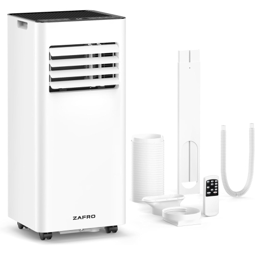 ZAFRO 10,000 BTU Portable Air Conditioners, 4 Modes Portable AC Unit with Fast Cooling/Energy Saving/Remote Control/24Hrs Timer for