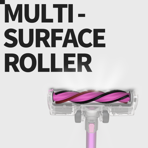 ROOMIE TEC R3 Cordless Stick Vacuum Cleaner, Fadeless Suction Power, Up to 43 Min, with HEPA Filtration