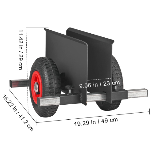 VEVOR 600LBS Capacity Panel Dolly, Slab Dolly, Heavy-duty Drywall Mover with 8" Pneumatic Wheels, Adjustable Clamp Panel Cart for Drywall Sheet,