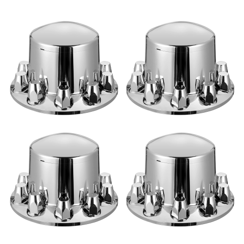 VEVOR Rear Axle Wheel Covers, Dome Axle Cover for Semi Truck, ABS Electroplate Rust-Resistant Lug Nut Covers, Universal Fit, Installation Tool