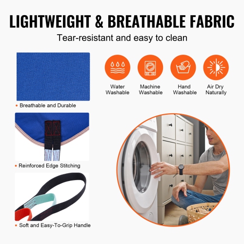 VEVOR 600LBS Capacity Universal Full Body Patient Lift Sling - Medium, Patient Lift Medical Sling for Easy Transfer, Polyester Patient Aid Transfer