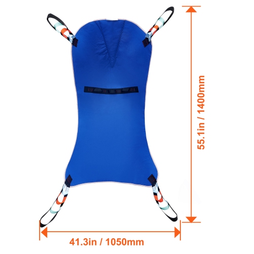 VEVOR 600LBS Capacity Universal Full Body Patient Lift Sling - Medium, Patient Lift Medical Sling for Easy Transfer, Polyester Patient Aid Transfer